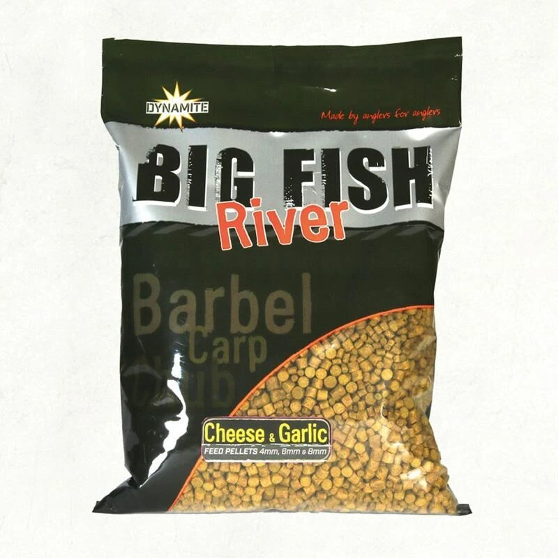 Dynamite Big Fish River Pellets Cheese & Garlic 4-6-8mm 1.8kg 1 Dynamite Big Fish River Pellets Cheese & Garlic 4-6-8mm 1.8kg