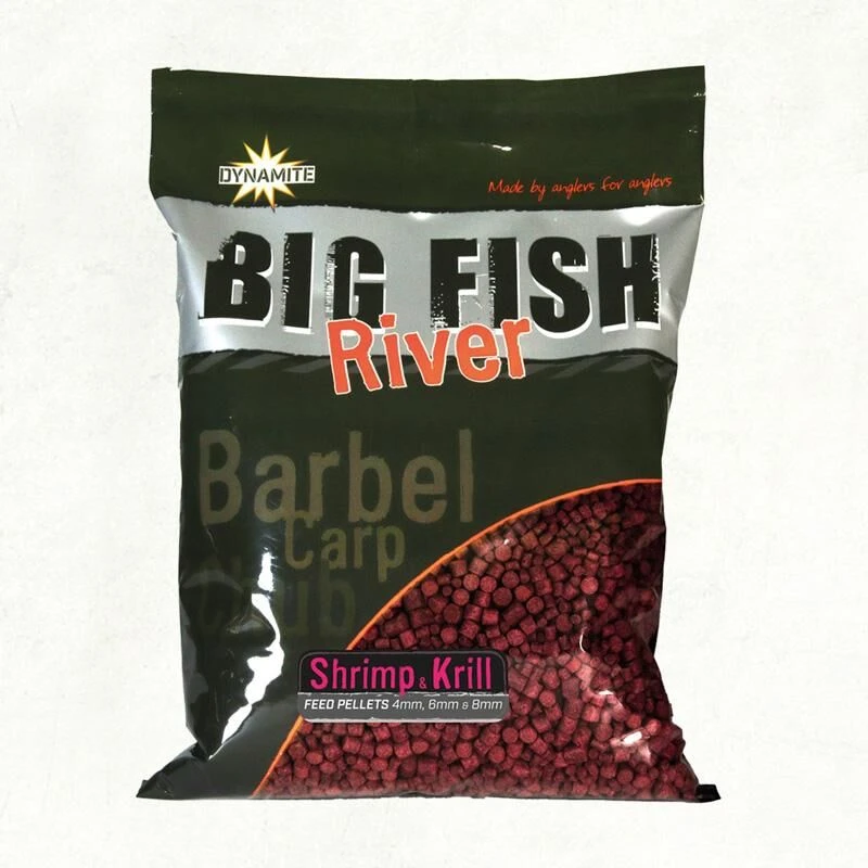 Dynamite Big Fish River Pellets Shrimp & Krill 4-6-8mm 1.8kg 1 Dynamite Big Fish River Pellets Shrimp & Krill 4-6-8mm 1.8kg